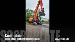Scobaplate Bodenschutzplatte vs. Stahlkettenbagger