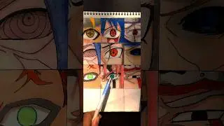 ORICHIMARU EYE 👁 DRAWING || NARUTO 💢💥💫 #orichimaru #naruto #character #eyes #art #youtube #shorts