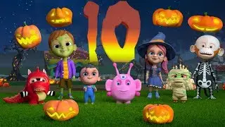Ten Orange Pumpkins | Halloween Songs for Kids | Kindergarten Nursery Rhymes by Little Treehouse
