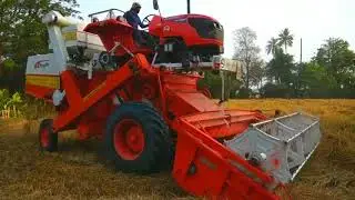 KSA | GreenGold | Mini Tractor Mounted Combine Harvester | Kubota