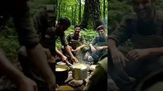 🇮🇳 Indian Army Eating Daal Chawal in Jungle | Real Army Life | Army Motivation 🍛💪 #armylife #jungle