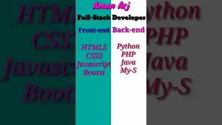 🧑‍💻 Web Development Front-end and Back-end languages||Aman Arj||#shorts#subscribe.