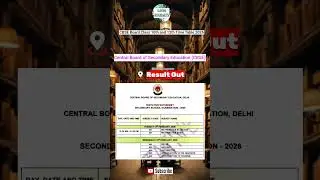 CBSE Board Time Table 2026 OUT 📢 | Class 10th & 12th Exam Date #Shorts #GlowingHogwarts