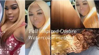 FALL INSPIRED  | DIY BLONDE TO BLACK REVERSE OMBRE | EASY WATERCOLOR METHOD BEGINNER FRIENDLY| 2023