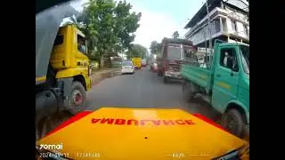 Heavy block critical patient in ambulance koyilandi Kozhikode Kerala