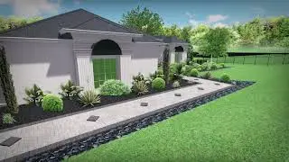 OPTION #2 Lakefront Landscape Transformation | 3D Virtual Tour - Hickory NC | Pool, Outdoor Living