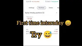 first time I tried intaraday trading 📉/how to trading in first time intaraday 😄 stock market