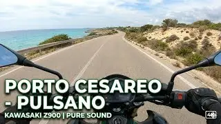 Porto Cesareo ➔ Marina di Pulsano (Salento West Coast) | Kawasaki Z900 | POV Pure Sound [4K]