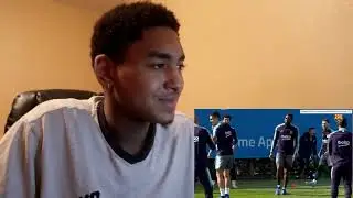 Reaction To First training session to prepare the match against Inter with Messi