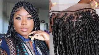 SHOOK!!! BOX BRAIDED WIG Install and Review | Neat and Sleek