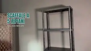 Scaffale in plastica a 5 ripiani