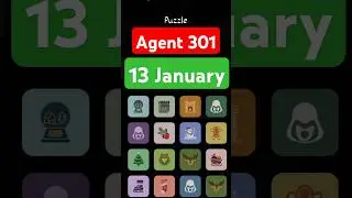 Agent 301 Combo Card 13 January | Agent 301 Daily Combo Card | Agent Combo | Agent 301 Combo Puzzle