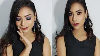 Blue Smokey Eye Makeup Tutorial ||dikssha parmar|| #bluesmokey #shorts
