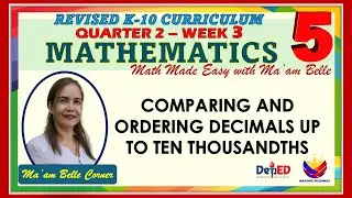 GRADE 5 K-TO-10 CURRICULUM COMPARING AND ORDERING DECIMALS UP TO TEN THOUSANDTHS