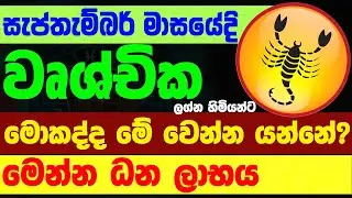 වෘශ්චික සැප්තැම්බර් September ලග්න පලාඵල Sapthambar Wushchika Lagna Palapala Zoo TV Raga Sri Nirvana