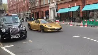 GOLD Ferrari 458 in London!