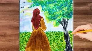 Simple and easy painting with alcoholic markers 🏞️|| The creative art 🎨