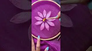 Saree paining/ fabric painting/ flower painting/ #shorts