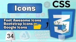CSS Icons Explained Font Awesome, Bootstrap & Google Icons How to add icons to website Tutorial #34