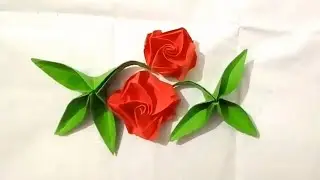 Easy DIY Paper Leaves And Rose Making Instructions.