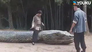 Man wants to kill giant python, but it suddenly wakes up! | Mutant Python | YOUKU MONSTER MOVIE