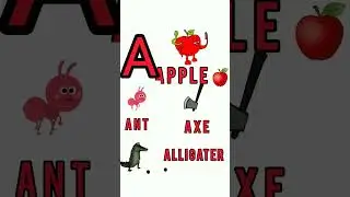 A for apple,ant ,axe, alligater all words sound a #knowledgeplus #shorts #kids