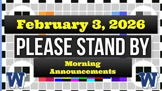 Morning Announcements (2/3)