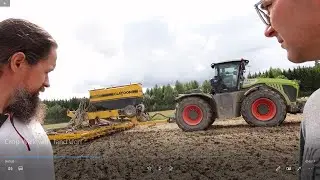 Crop Walk with Tand Ukri in South Latvia featuring the Claydon 8m Hybrid Drill