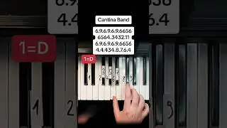 Cantina Band Piano 🎹 Tutorial #shorts
