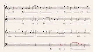 Modal Counterpoint exercise in 4 voices - Kyrie Eleison (Palestrina style) (Sibelius Sounds)