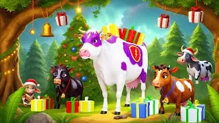 Super Cow Santa Christmas with Farm Cows - Happy Christmas 2024