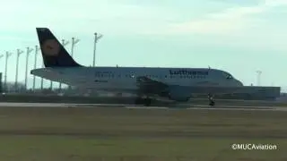 Extreme Fast Takeoff Lufthansa Airbus A319-100 at Munich Airport [FULL HD]