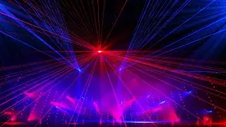 Red & Blue Laser Stage Show &ndash; 11 Hours of Rave Light Beams | Party Background Loop
