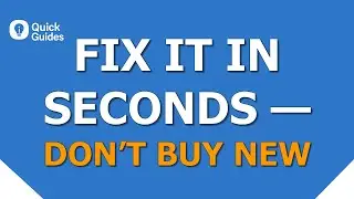 Before You Buy a Replacement &mdash; Try This 10-Second Fix