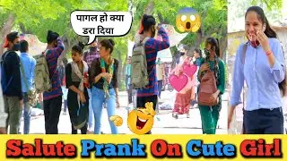 Salute Prank On Public 😁 | Prank On Cute Girl🥰  | Epic Reaction🤩 | Prank In India | @Teddy4U