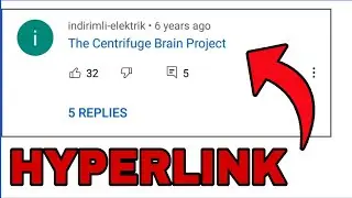 This comment has a HYPERLINK - How? (Blue clickable YouTube comment)