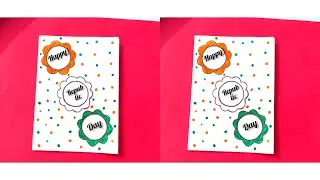 Easy white paper republic day card | greeting card | handmade card