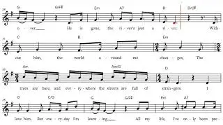 Les Misérables - On My Own (1987), Bb-Instruments Play along