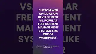 Custom Web App vs. Free CMS (WordPress/Wix) #businesstools #webdevelopment