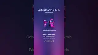 Cowboys Only Cry in the Rain Remix Dark Synth