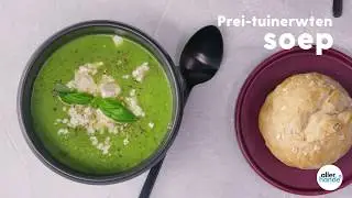 Wat eten we vandaag? Soep van prei, tuinerwten en basilicum - Allerhande