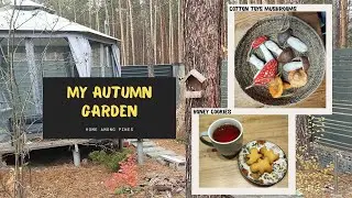 My autumn day. DIY cotton mushroom toys. Honey cookies.