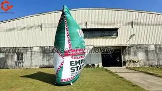 LED Lighting Inflatable Bag Replicas Giant Inflatable PVC Advertising Bottle Packing Bags