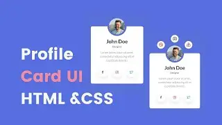 Profile Card UI Using HTML and CSS