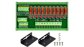 DIN Rail or Wall Mounting Fused Terminal Block DC Power Distribution Module, CZH-LABS D-1125D-TL