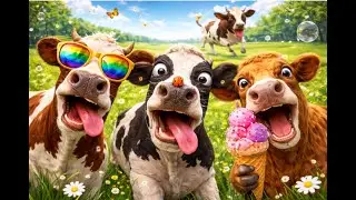 Funniest Dancing Cows Ever &ndash; Non-Stop Laughs & Crazy Cow Moves! 🐄😂#cow #entertaininganimals #cows