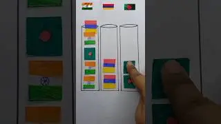 Independence Day Flag art and craft ideas for beginners 🇮🇳🇧🇩 #shorts #flag #republicday #tiranga