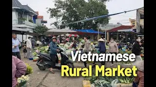 Rural Vietnamese Market Live /Daily Life & Street Sounds