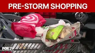 Shoppers pack grocery stores for necessities before snowstorm