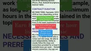 Earn Money $12-$28/hr listening to Music | Online Remote Job #workremotely #job #songreview #shorts